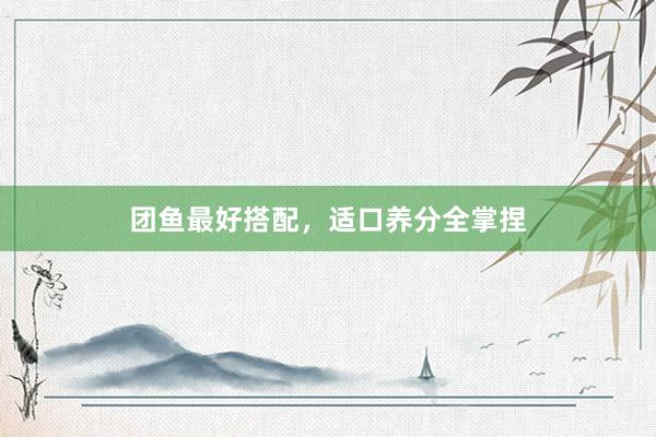 团鱼最好搭配，适口养分全掌捏